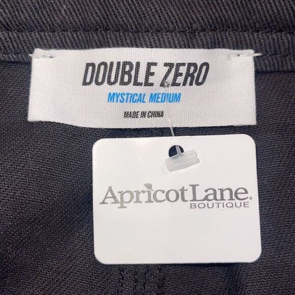 Apricot Lane Double Zero Womens High Rise Wide Leg Cargo Pants Black Medium NWOT - Picture 7 of 11